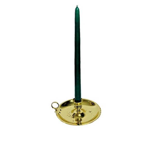 Baldwin Solid Brass Maid Chamberstick Candlestick Candle Holder Vintage Patina - Picture 13 of 14